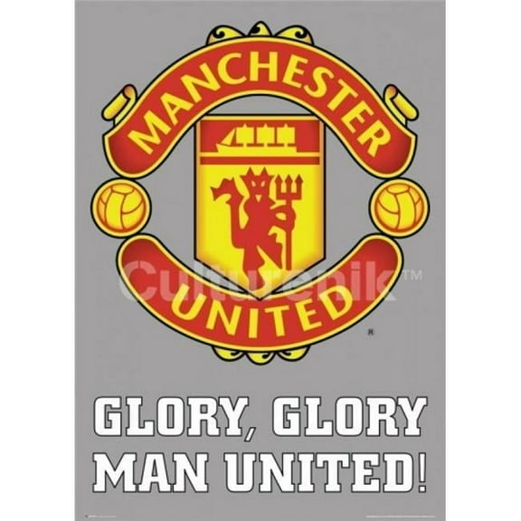 Posterazzi  Manchester United Club Crest Poster Print - 36 x 24 in.