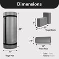 thumbnail image 3 of BalanceFrom 71x24x1 Inches Extra Thick Yoga Mat with Knee Pad and 2 Blocks, Gray, 3 of 11