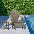 thumbnail image 6 of Folding Adirondack Ottoman HDPE Outdoor Adirondack Chair Footrest for Outside Indoor,19.7in W,Brown, 6 of 8