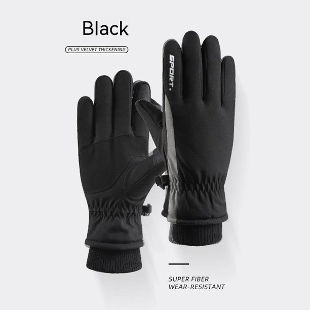 1 guantes térmicos cálidos de invierno con pantalla táctil doble Unisex para hombre para ciclismo al aire libre Camping senderismo correr mujeres para esquí juguete para regalo Gao Jinjia LED