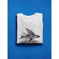 thumbnail image 3 of Drawing Of A Flying Fish  Sweatshirt Women -Image by Shutterstock, Female 5X-Large, 3 of 4