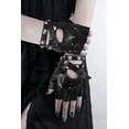 thumbnail image 3 of Guantes negros sin dedos PU imitación cuero Goth Cosplay disfraz Punk actuación de Halloween para mujeres JAMW Sencillez, 3 of 4