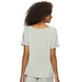 thumbnail image 2 of Felina | Organic Cotton Stretch Scoop-Neck Tee (Pebble, Medium), 2 of 2