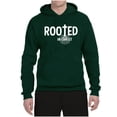 thumbnail image 2 of Wild Bobby Rooted in Christ Inspirational/Christian Unisex Graphic Hoodie Sweatshirt, Forest Green, Large, 2 of 5
