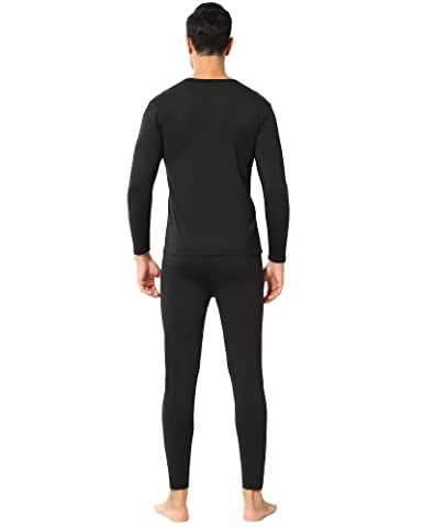 EONGOA Men's Thermal Underwear Set Long Johns Set with Fleece Lined Skiing  Winter Warm Base Layers for Cold Weather Black at  Men's Clothing  store