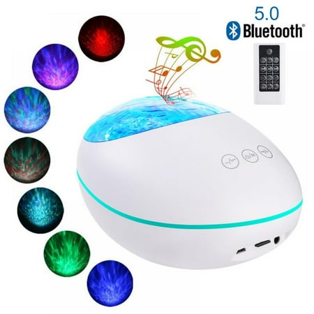 

Retap 12 LED 8 Colors Bluetooth Night Light Ocean Wave Projector With Music Player Hot