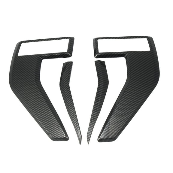 Carbon Fiber Style Side Vent Fender Badge Emblem Cover Trims Set for Ford F150 21-22 Car Exterior Decor Accessories