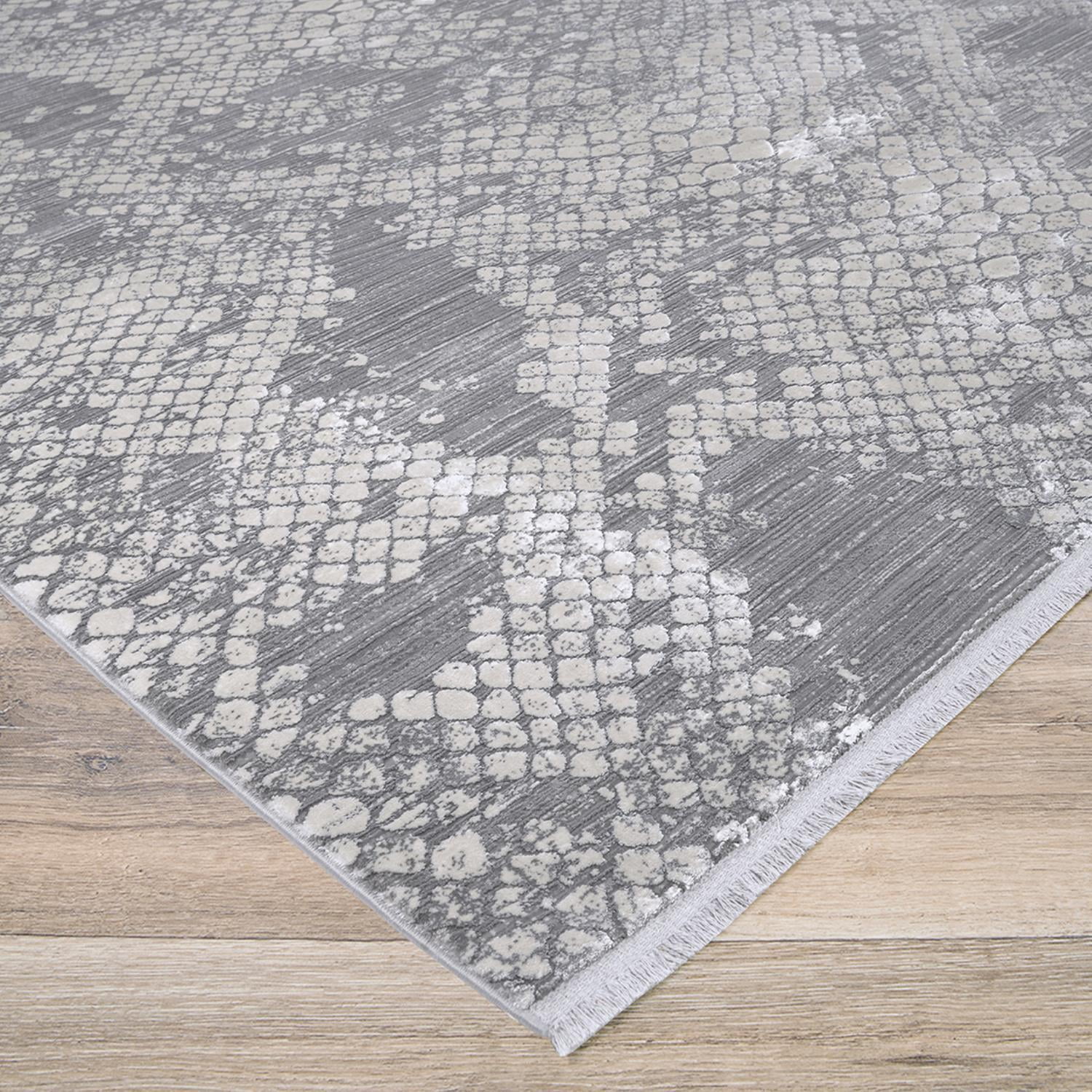 Couristan Siena Inverno 5'3" x 7'2" Grey-Ivory Area Rug