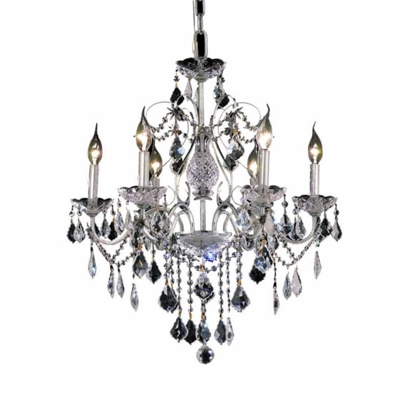 St. Francis 6 light Chrome Chandelier Clear Royal Cut Crystal