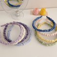 thumbnail image 3 of Diadema plisada sencilla para mujer, diadema de alta gama, diadema fina de satén para verano, accesorios para el cabello con sello para lavar el rostro, 3 of 6