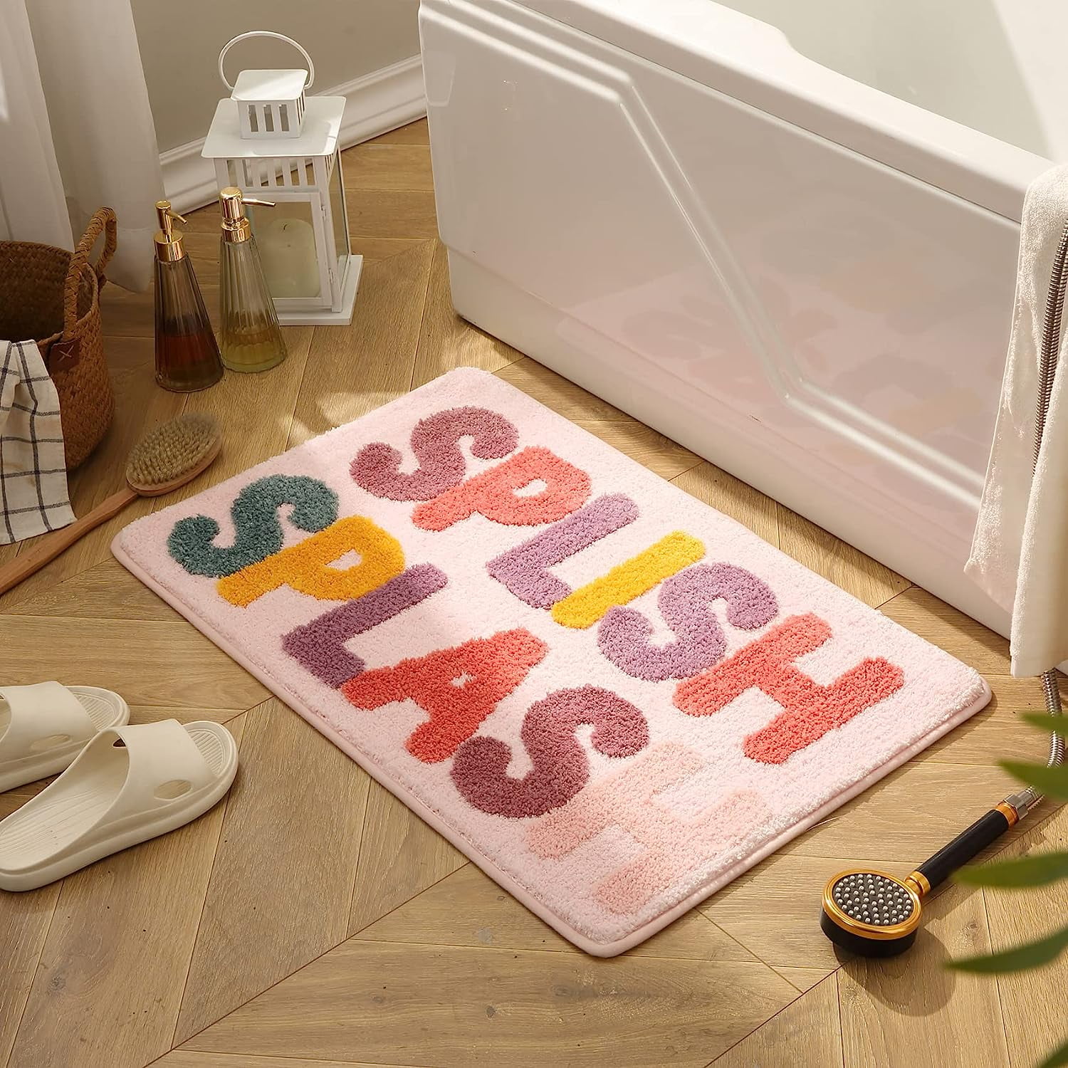 Bathroom Funny Rugs Cute Bath Rugs NonSlip for Kids Modern Microfiber
