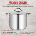 thumbnail image 6 of Bakken-Swiss 24-Quart Stainless Steel Stockpot with Glass Lid, Induction Ready, Heavy Duty, Easy Clean, 6 of 8