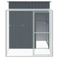 thumbnail image 3 of vidaXL Chicken Coop Metal Chicken Cage Animal House with Run Galvanized Steel, 3 of 5