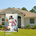 thumbnail image 2 of JOOCAR Snowman with Cardinals Rabbits and Berries Garden Flag for Winter Christmas Home Outdoor Garden Yard Door Decor 12x18 inch, 2 of 5
