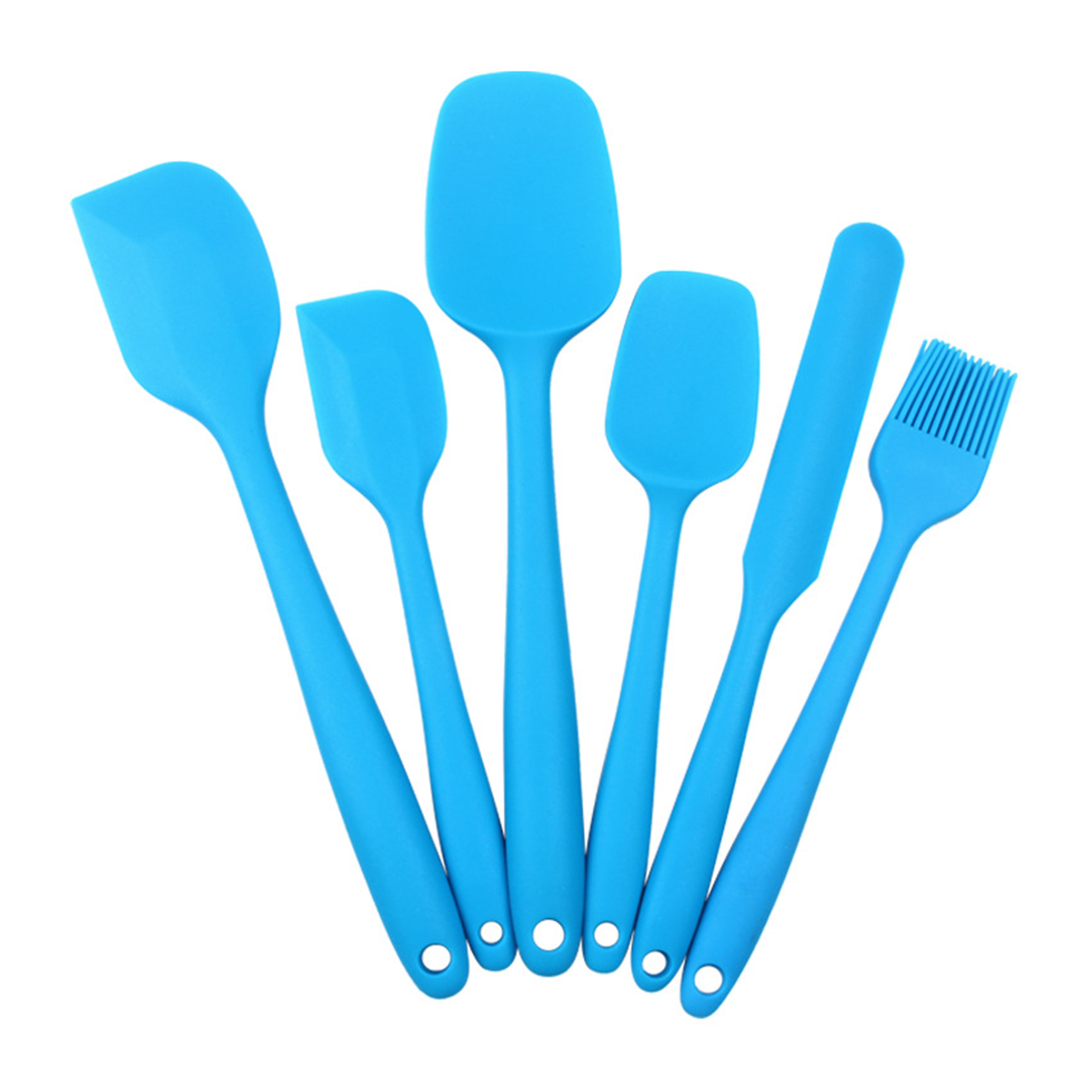 Yesbay 1 Set Good Flexibility Utensils Set One Piece Design Silicone Flour Cream Baking Utensils
