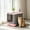 Black+ Gray + Pink + ABS + Polypropylene, variant on FENGFAN Gray Enclosed Cat Litter Box, Front Entry Top Exit with Slide-Out Tray, Odor Control Easy Clean for Small Medium Cats