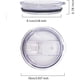 thumbnail image 4 of Taza de viaje, 2 Tapas de Reemplazo para 30oz de Acero Inoxidable Vaso-Compatible con Diámetro Interior 3,58 PULGADAS Yeti Rambler y otros, Transparente LYD Almacenamiento de cocina, 4 of 6