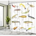 thumbnail image 5 of Ambesonne Fish Shower Curtain, Hunting Sea Animals Theme, 69"Wx70"L, Multicolor, 5 of 5