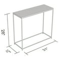 thumbnail image 4 of Console Table Modern Stylish Entryway Table - White Silver Accent Decor, 4 of 4