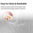thumbnail image 5 of Evlmd Placemats, Vinyl Table Place Mats Washable Wipeable Placemat for Kitchen Dining Table Decoration Indoor Outdoor Placemats Set of 6, 12x18 Inch, 5 of 6