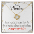 thumbnail image 3 of To My Mom Birthday Message Beautiful Lady Mom Infinity Knot Necklace Message Card, 3 of 17