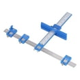 thumbnail image 1 of Guía de perforación ajustable portátil para gabinetes, plantilla para herrajes, localizador de perforaciones para manijas de puertas y cajones, 1 of 12