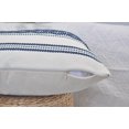 thumbnail image 5 of Cotton Woven Designer Throw Pillow Cover, Navy Blue / Cream White, 16 x 16 inches | Square Cushion Covers Set of 2, 5 of 8