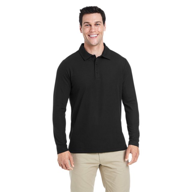 Core 365 CE112L Polo Piqué à Manches Longues pour Hommes Fusion ChromaSoft