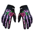 thumbnail image 1 of Guantes de motocicleta shamjiam con estampado de huella de esqueleto transpirables antideslizantes Talla M, 1 of 8