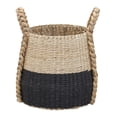 thumbnail image 7 of Household Essentials Cattail and Paper Terra Basket, Natural and Black, 7 of 7