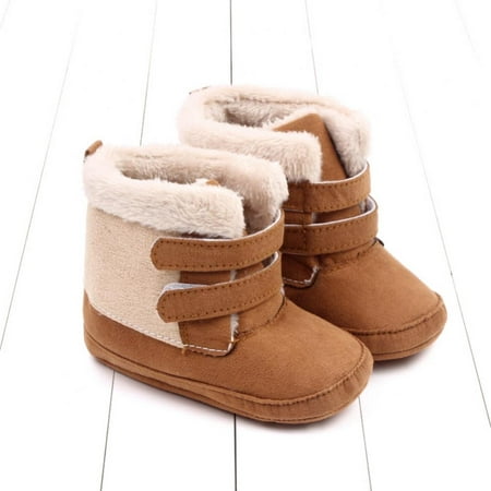 

0-18M Baby Boots Fashionable Warm Boots Cute Boots Fashion Boots Thermal Design Cute Crib Shoes Solid Newborn Boots