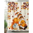 thumbnail image 2 of Fall Shower Curtain Gnome Pumpkins Shower Curtains for Bathroom Thanksgiving Decor, Waterproof Polyester Shower Curtain Set with Hooks, Extra Long 72" x 96" Maple Leaves Retro, 2 of 6