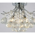 thumbnail image 3 of Bethel International Semi Flush Mount Chrome Metal & Crystal, 3 of 5