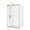 Gold, variant on Vinnova Spezia 56" W x 76" H Double Sliding Frameless Glass Shower Enclosure Matte Black