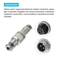 thumbnail image 4 of Uxcell Aviation Connector GX12 3 Pins 12mm Silver Male Female Wire Panel Docking Connector 2 Pack, 4 of 7