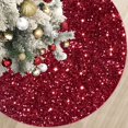 thumbnail image 1 of Falda para árbol de Navidad MODFUNS, lentejuelas, 117 cm, terciopelo burdeos, 1 of 6