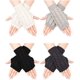 thumbnail image 1 of 4 pares de guantes sin dedos con agujero para el pulgar, manoplas calentadoras de brazos de punto de invierno para mujer (negro, blanco, gris oscuro, gris claro, 20 cm) Namotu CQ535, 1 of 6