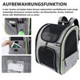 thumbnail image 2 of Mochila para gatos con cremallera antiapertura, plegable, expandible, para perros, con ventana de malla, color negro, para perros, gatos, mascotas, 2 of 5