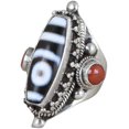 thumbnail image 1 of Silver Ring, Unique Adjustable Ring, Nepal Amulet Collection, 1 of 5