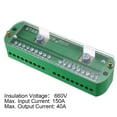 thumbnail image 4 of Unique Bargains 2 Inlet 18 Outlet Terminal Strip Blocks, Single Phase Distribution Block for Metering Box, 4 of 4