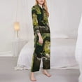 thumbnail image 3 of Sikiie Deep Forest Stone Green Dragon Women's Long-Sleeve Shirt and Full-Length Bottom Pajama Set (s-xxl)-, 3 of 7