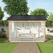 Fymlhomi Outdoor Clear Grommets Tarpaulin Curtains, " 6 x 10"