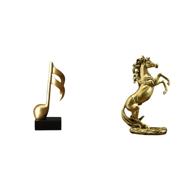 Escultura de resina de un caballo con , adorno creativo de mesa, figura hecha a mano, centro de mesa para escritorio, chimenea, regalo