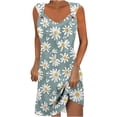 thumbnail image 2 of Taylonsss Womens Summer Dress Sleeveless Strappy V Neck Flowy Casual Floral Print Beach Vacation Maxi Dress, 2 of 5