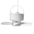 thumbnail image 2 of Ventilador de techo con control remoto USB, ventilador colgante con gancho, ventiladores de campamento, mini ventilador, ventilador de camping Blanco, 2 of 9