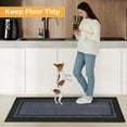 thumbnail image 6 of Kitchen Rugs 24" x 70", Non-Slip Machine Washable Kitchen Runner Rugs Floor Mats, Absorbent Comfort Standing Mats for Kitchen, Sink, Laundry and Hallway, Rolled Packaging, Bluish Grey & Charcoal, 6 of 14