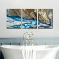 thumbnail image 4 of FCCUYE 3 Pieces Canvas Wall Art Tropical Waterfall Pastel Sunset Horizon Pictures Prints Nature Landscape Modern Artwork for Walls Painting Home Office Wall Decor d Ready to Hang - 12"x16"x3, 4 of 7