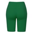 thumbnail image 3 of A2Y Women's Basic Solid Premium Cotton Mid Thigh High Rise Biker Bermuda Shorts Kelly Green 3XL, 3 of 5