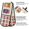 thumbnail image 2 of Yayeee Double Oven Mitt Kitchen Heat Resistant Baking 35" x7" Quilted Glove, Jam Jars, 2 of 6