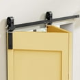 thumbnail image 1 of Bi-Folding Sliding Barn Door Hardware Heavy Duty Roller Track Kit, Easy To Install For 2 Doors Hardware Kit ,Long Lasting, 1 of 6